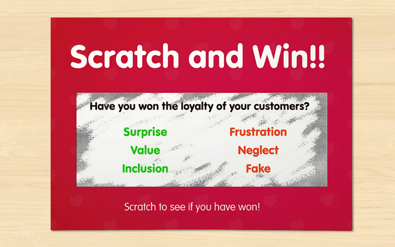 Scratch card marketing and emotions