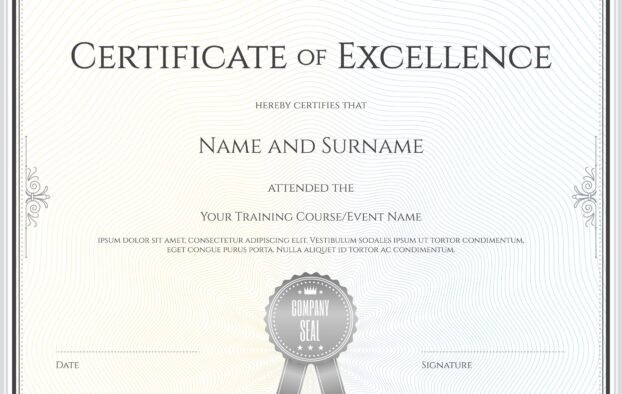 certificate with watermark edit